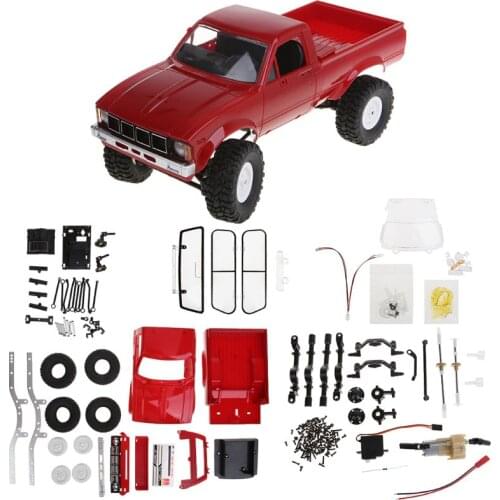 WPL C24 2.4G DIY RC Car KIT 4WD Remote Control Crawler Off-road Buggy Moving Machine Kids Toys E06F