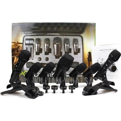 PGA52 PGA56 SM 57 Drum Mic Microphone Dynamic Kick Snare/Tom Hihat crash ride 7 drum kit mic instrument