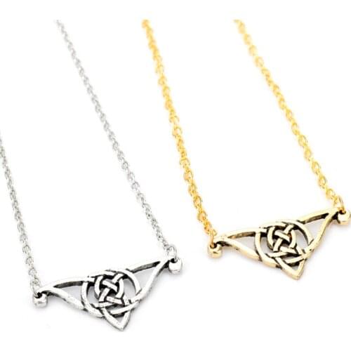 MQCHUN New Simple Style Ireland Celtic Knot Pendants Talisman Amulet Necklaces For Women Men Jewelry Chain -30