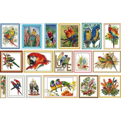 Cross Stitch kits Parrot Scarlet Macaw Counted Stamped Home Decor Embroidery cross stitch kit cross stitch cross stitch set