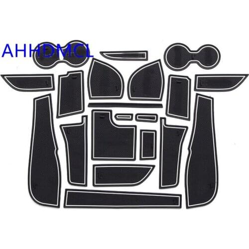AHHDMCL Non-Slip Car Door Gate Slot Mats Cup Armrest Storage Pad Mat For Geely Vision S1 Automatic Transmission Edition