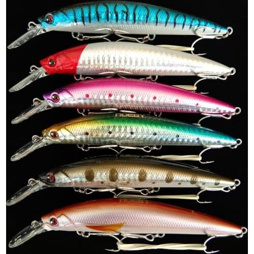 Noeby 7pcs 11cm 36g Sinking 0.2-2.5m Minnow Fishing Lure Wobbler Hard Crankbait Fishing Baits Jerbait Swimbait Pesca