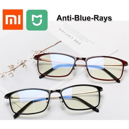 Original Xiaomi Mijia 40% Anti-blue-rays Glasses TR90 Frame Fatigue Proof Eye Protector Goggle For Man Woman Eyeglasses