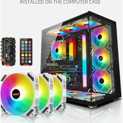 PC Case Fan Set 120mm PWM 4 Pin ARGB Addressable RGB Fan Household Computer Accessories for CPU Water Air Cooler