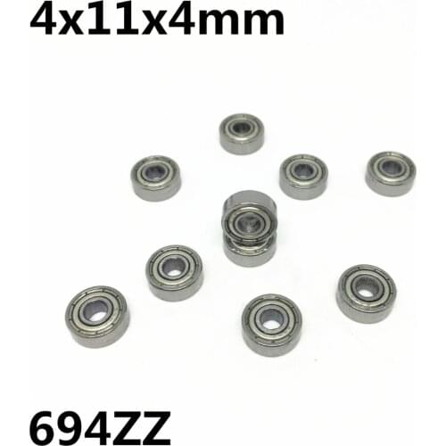 10Pcs 694ZZ R-1140ZZ 4x11x4 mm Deep groove ball bearing Miniature bearing High quality High speed Advanced 694Z