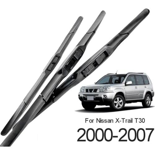 Car Front and Rear Wiper Strip Windshield Windscreen Front Window Car Accessories for Nissan X-Trail T30 2000 - 2007