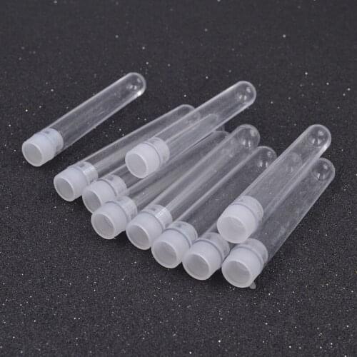Chzimade 10pcs Portable Felting Needles Container Holder Box Knitting Sewing Transparent Plastic Bottle Case