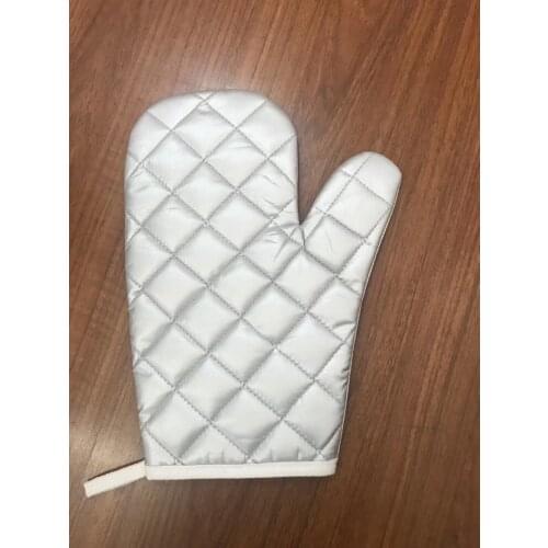 10pcs/Lot blank Heat insulation kitchen gloves Sublimation heat press print polyester pads oven mitts 17.4cm*30.5CM