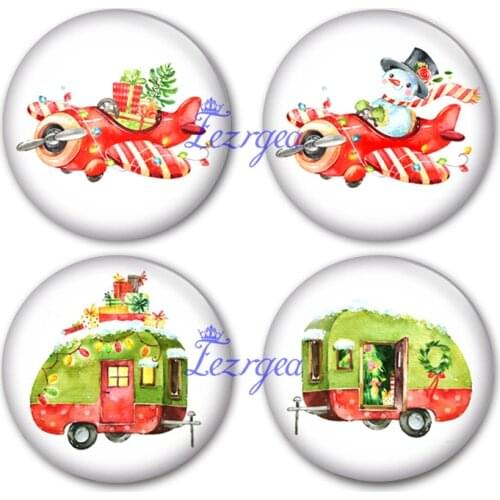 Christmas is coming glass cabochon, Merry Christmas Round photo glass cabochon demo flat back Making findings