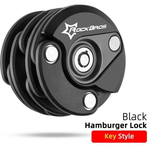 ROCKBROS Foldable Bike Lock Hamburg-Lock Alloy Anti-Theft Strong Security Password MTB Bicycle Folding Lock Mount Bracket Lock