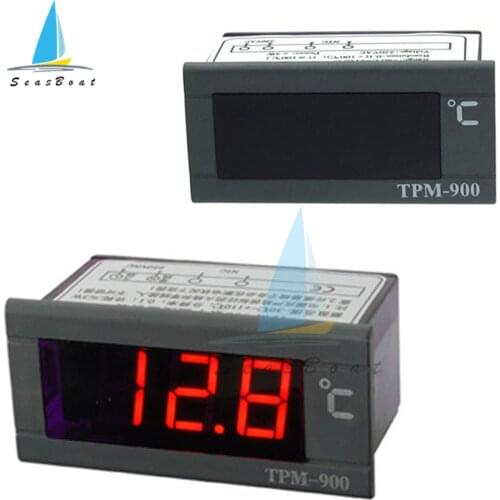 TPM-900 220V Digital Temp Thermostat Thermo Temperature Controller LED Panel Meter Control with Sensor