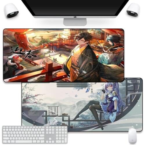 Genshin Impact Mouse Pad Comtuper DeskMat Large XXL Mousepad Carpet Gaming Accessoroes Laptop Gamer Keyboard Waterproof MausMat