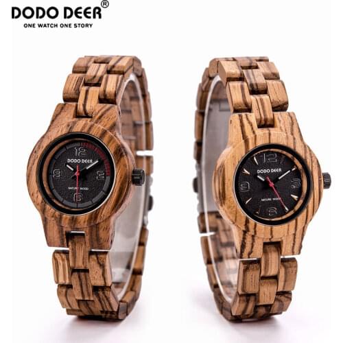 DODO DEER Womens Wooden Watch Stylish Simple Retro Luminous Hands Quartz часы женские наручные Customizable Logo Dropshipping