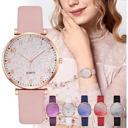 Ladies Casual Fashion Leather Strap Quartz Wristwatches Watch For Women Stylish Luxury Women Mechanical Watches Waterproof