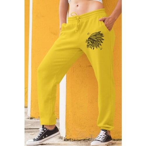 Angemiel Wear Indian Capped Yellow Women Sweatpants