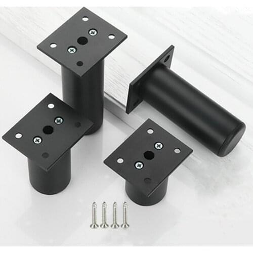 1Pcs H8-12cm Adjustable Furniture Replacement Legs, Aluminum Alloy Support Feet Cabinet Sofa TV Cabinet Legs Black