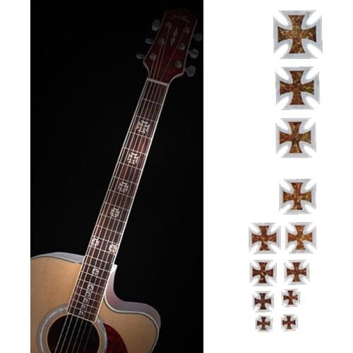 10 pcs Guitar Fretboard Inlay Stickers Imitation Abalone Gross Acoustic Electric Fret Neck Decals / Markers