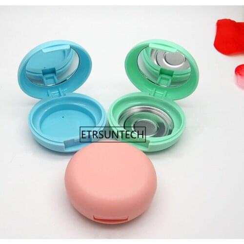 100pcs Empty Powder Case Makeup Blush Box DIY Cosmetic Container with Mirror Travel Size Portable F3834