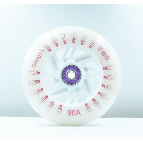 2 pieces 90 100 110 speed wheel with ILQ-11 608 skating bearing inline speed skates wheels 90A durable PU LED Flash Shine tyres