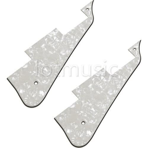 2Pcs Cream Pearl Pickguard Guitar Backplate 3Ply For Electric Guitar Replacement