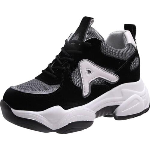 2020 Increased Shoes Women Platform Sneakers White Brand zapatos de mujer Ladies Chunky footware Thick Bottom Shoes U21-52