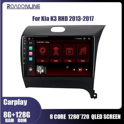 Roadonline Navigator For Kia K3 RHD GPS Car Multimedia Player Radio Android 10 Octa Core 6G 128G