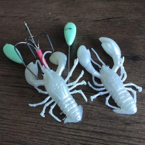 Big Soft Lobster Fishing Lure 80g/100g Silicon Soft Artificial Bait with Hook Fishing Shrimp Bait Fishing Tackle