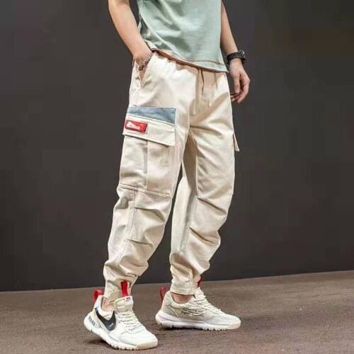 2020 Spring/Autumn Cargo Pants Mens Ankle Banded Harem Pants Loose Casual Trousers Male Sweatpants Hip Hop Clothing Joggers Men