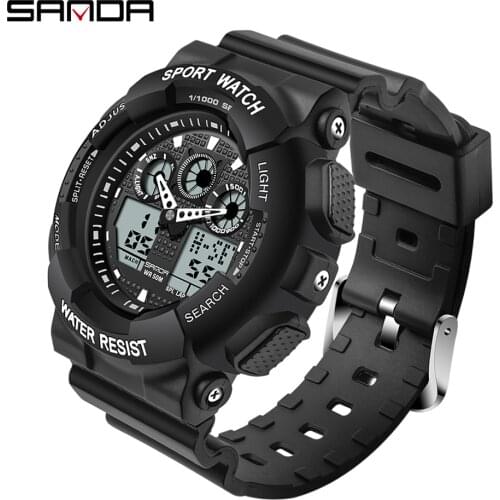 SANDA Women Sports Watches Multifunction Fashion Waterproof Watch Analog Digital Watch Ladies Clock Casual Relogio Feminino 3017