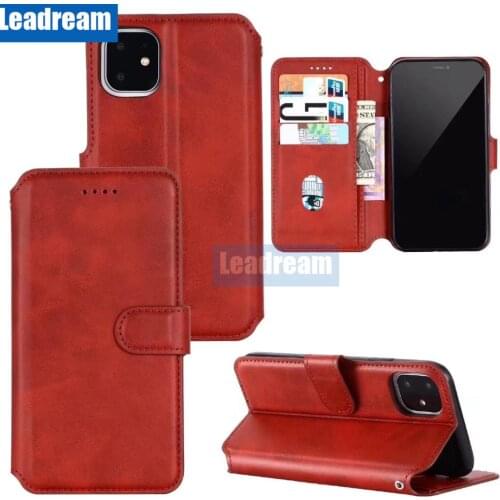 500PCS for iPhone 11 Pro MAX PU Cowhide Leather Wallet Case Cover with Card Slot Flip Cover Shell for iPhone X Xr Xs Max