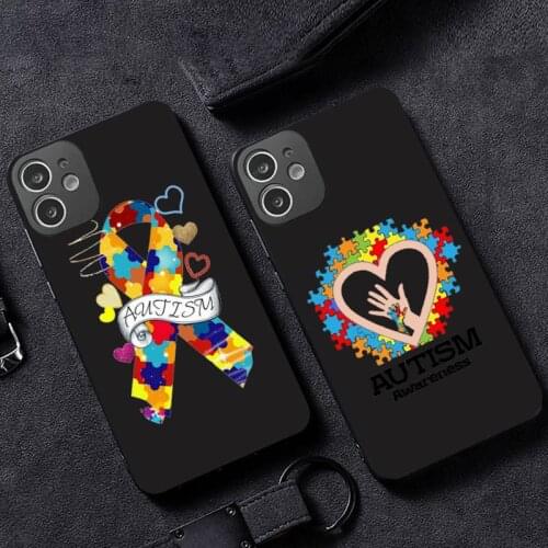 Puzzle Autism Awareness Phone Case for iPhone 12 11 mini pro XS MAX XR 8 7 6 6S Plus X 5S SE 2020