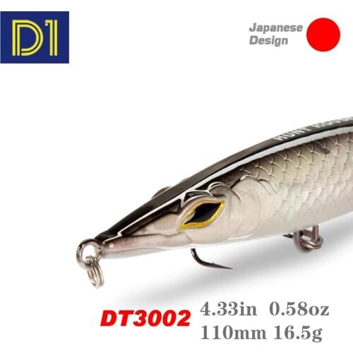 D1 Pencil Fishing Lure 90/110/130mm Stickbaits Floating Hard baits Walk The Dog Action Wobblers Seabass DT3002