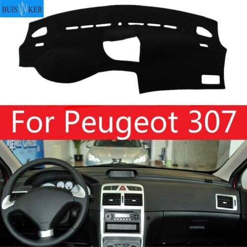 For Peugeot 307 Dashboard Cover Mat Pad Dashmat Dash Sun Shade Car Styling Instrument Carpet Accessories