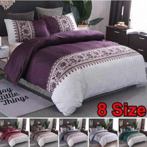 Fashion 2 or 3pcs Bedding Set Orchid Flowers Duvet Cover Sets with Zipper Closure 1 Quilt Cover + 1/2 Pillowcases US/EU/AU Size