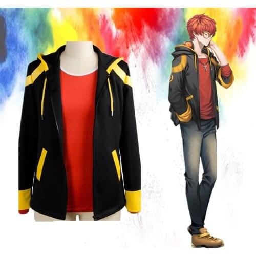 Mobile Game Mystic Messenger Cosplay Costumes Women Men Cotton T-shirt Hoodies Sweatshirts Jackets Coat Suit Top N