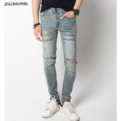 Мужские зауженные джинсы LOLLINPOPPIN China At AliExpress