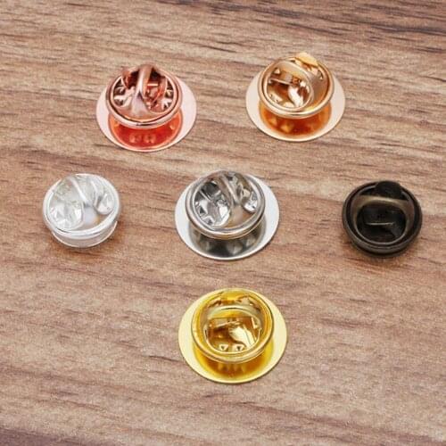 500sets Copper Butterfly Brooch Base 10/15mm Brooch Pins Badge Holder Accessories For Diy Jewelry Making Clothes Findings