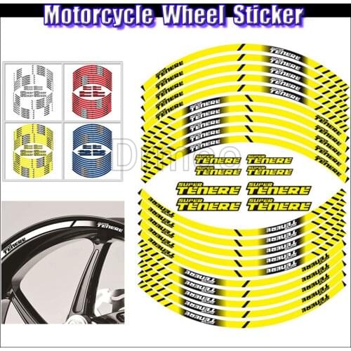 Motorcycle Auto Wheel Sticker Reflective Rim Stripe Tape Motorbike Decal Styling Stickers For Yamaha Super Tenere