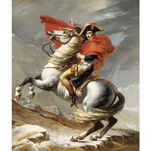 36" HOME WALL ROOM WALL ART French king Emperor Napoleon Bonaparte Napoleon crossing the Alps print art painting on canvas
