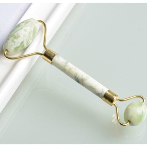 Jade Roller Massager For Face Natural Stone Double Head Beauty Slimming Lift Massage Facial Tools Neck Body Relaxation Supplies