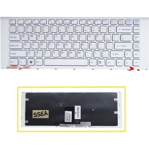 SSEA New US keyboard white for Sony Vaio VPC-EA VPC EA laptop Keyboard