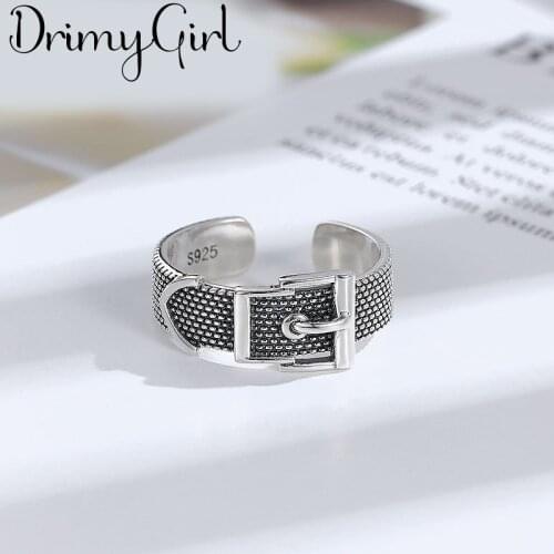 New Hot Sale Exaggerated Adjustable Size Belt Rings For Women Men Girl Party Gifts Minimalist Jewelry 2021