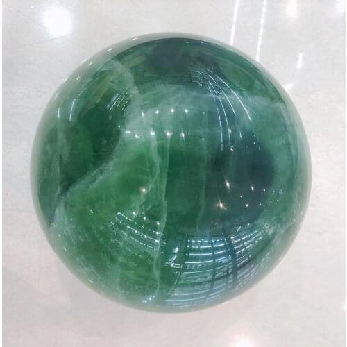 Natural Crystals Quartz Green Fluorite Sphere Energy Ball Reiki Stones Room Home Office Aquarium Decoration Accessories Gemstone