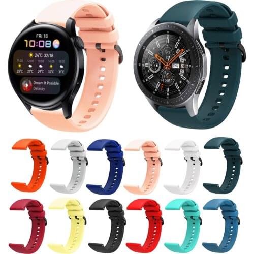 22mm Soft Silicone Watch Band For Huawei Watch 3 Pro Strap Sport Rubber Bracelet For Huawei Watch GT GT2 Belt Wristband