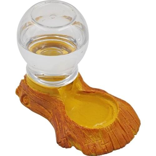 Reptile Amphibian Automatic Waterer Feeder Basin Simulation Tree Bark Turtle Lizard Drinking Bowl Fountains Landscaping