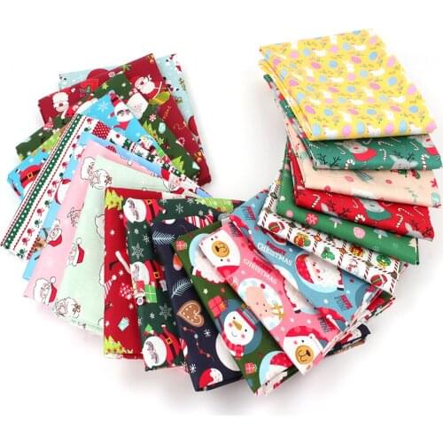 Christmas 100% Cotton Fabric Santa Claus Printed Twill , DIY Pactchwork Cloth, Sewing Quilting Bed Sheet Fabric For Baby&Child
