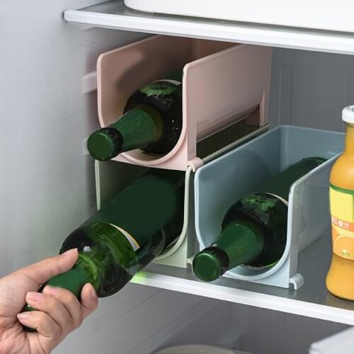 Refrigerator U-Shaped Can Stack Wine Rack Beers Beverage Kitchen Refrigerator Organizer Basket Container Drawner Home Fridge