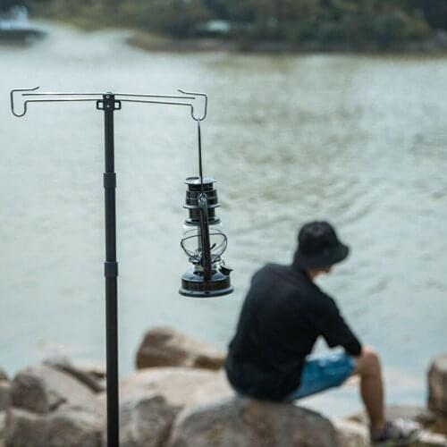 Outdoor Camping Light Pole Exquisite Horse Lantern Strengthened Tripod Fishing Light Support Pole