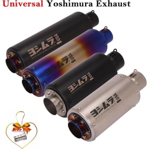 Universal Motorcycle Yoshimura Exhaust Pipe Motocross Escape Muffler DB Killer For FZ6 CBR250 CB600 MT07 ER6N ATV Dirt Pit Bike