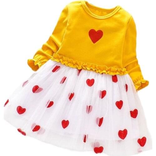 2021 Autumn Winter Knitted Embroidery Love Girl Dress Casual Party Princess Children Kids Dresses For Girls New Year Clothing
